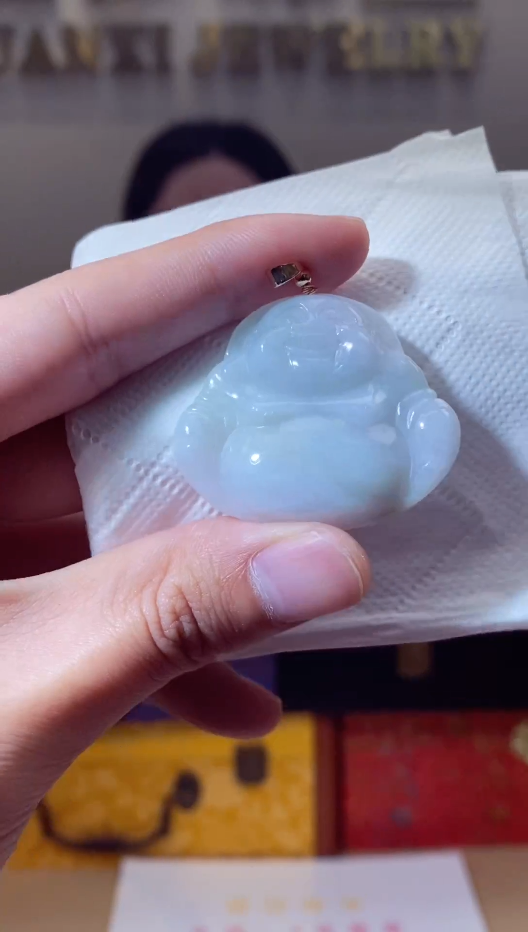 【闪购商品】翡翠颈饰未镶嵌天然A货翡翠佛公吊坠