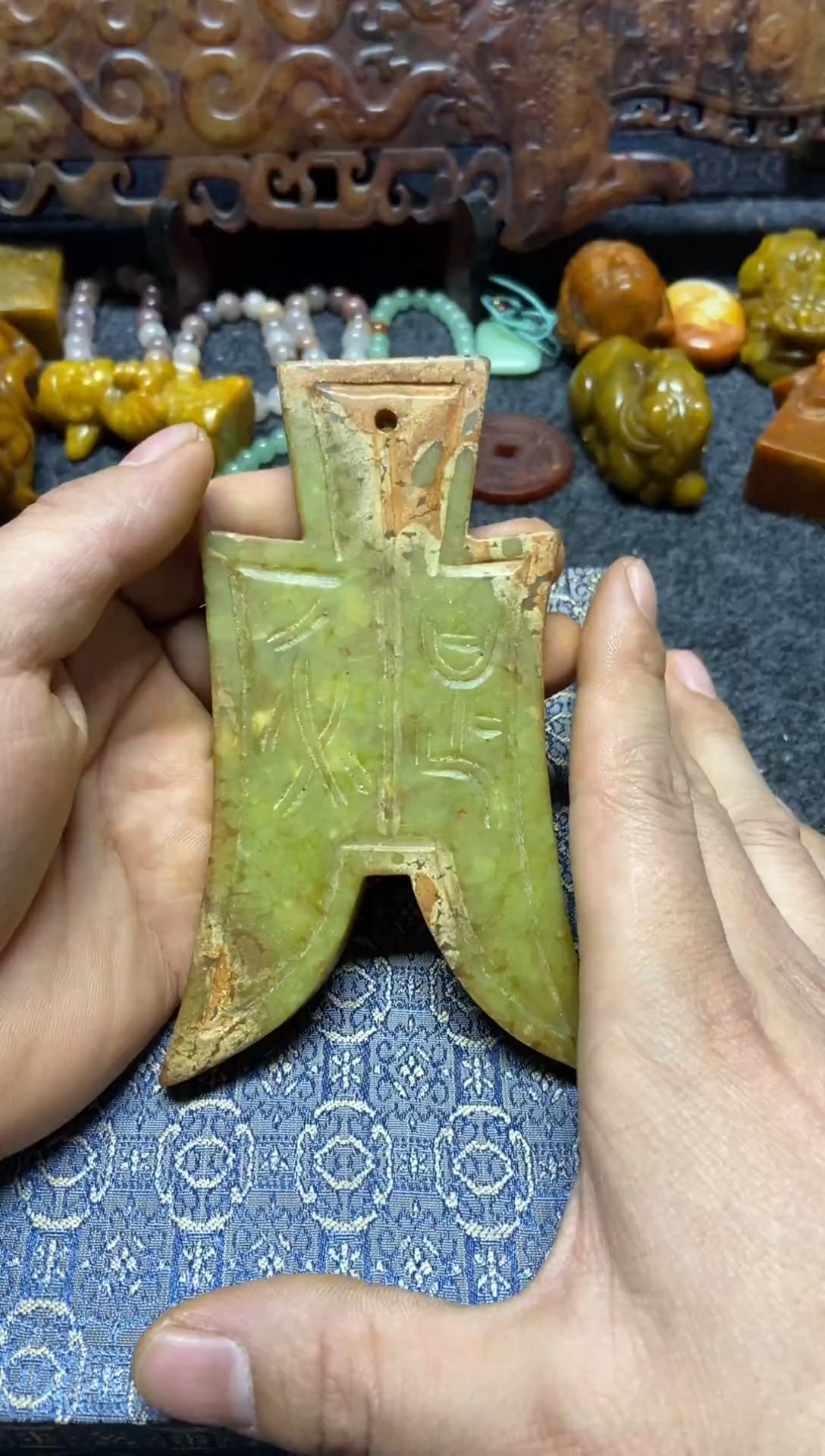 未镶嵌蛇纹石玉吊坠(不含链)直播间专用链接