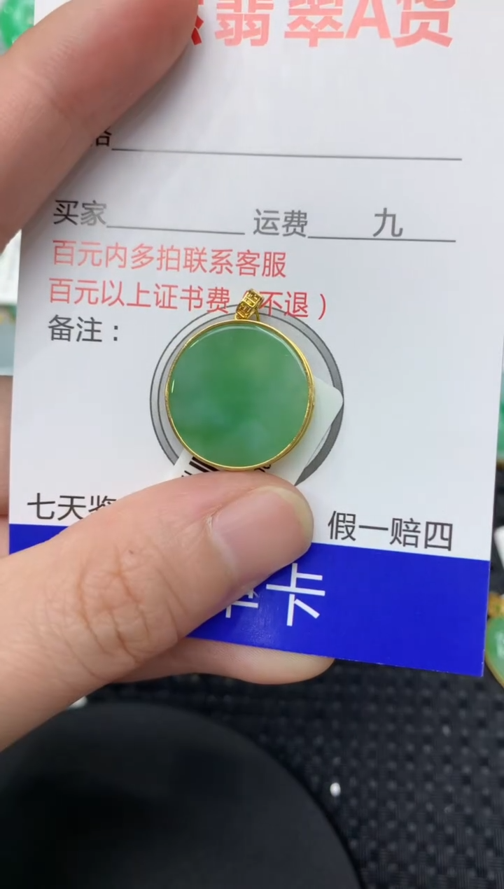 【闪购商品】翡翠颈饰18K金镶嵌11111111111