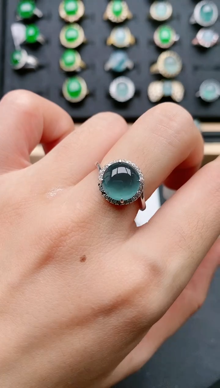【闪购商品】翡翠戒指银S925镶嵌11111111
