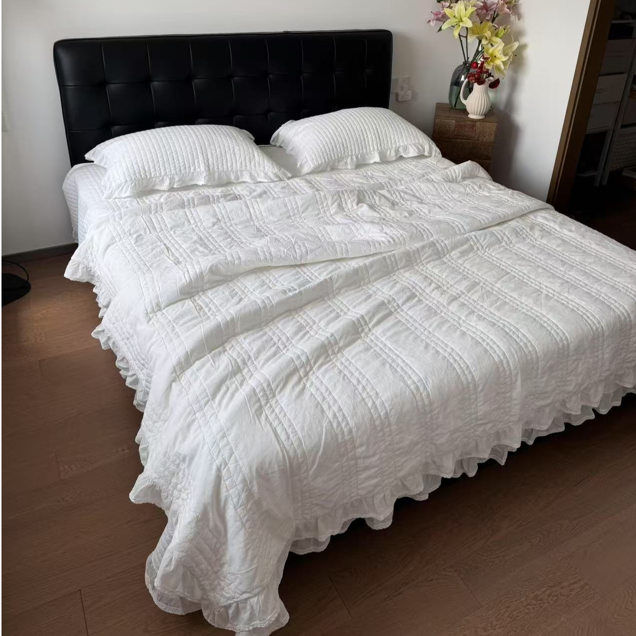 蕊蕊自留款砂洗床盖（不可局部搓洗，砂洗太软局部摩擦会起球）