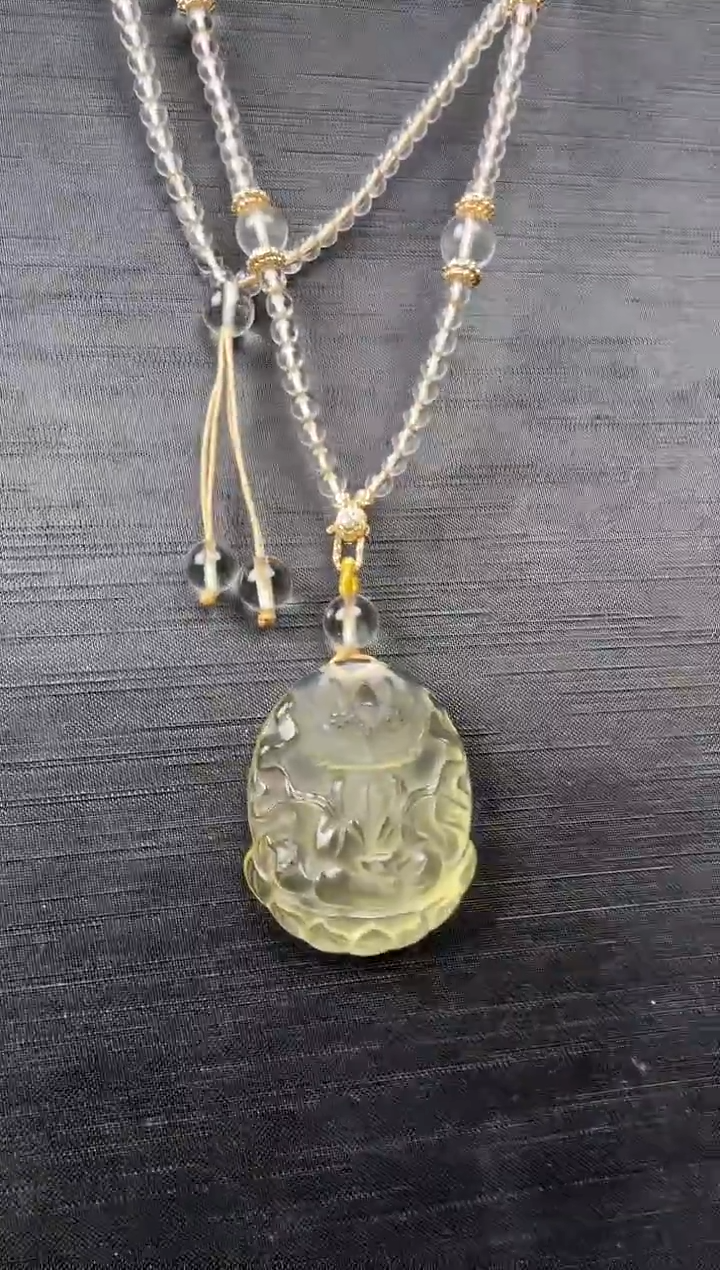 颈饰未镶嵌水晶天然狐狐吊坠