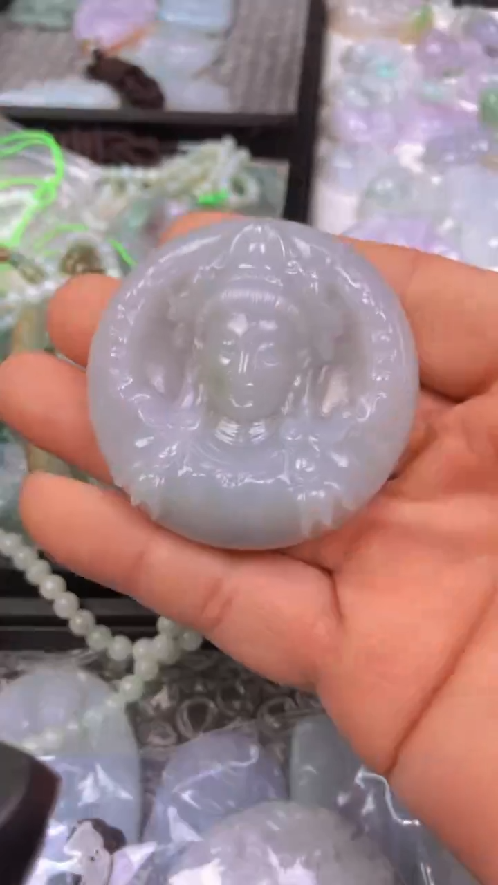 吊坠(不含链)未镶嵌翡翠观音头