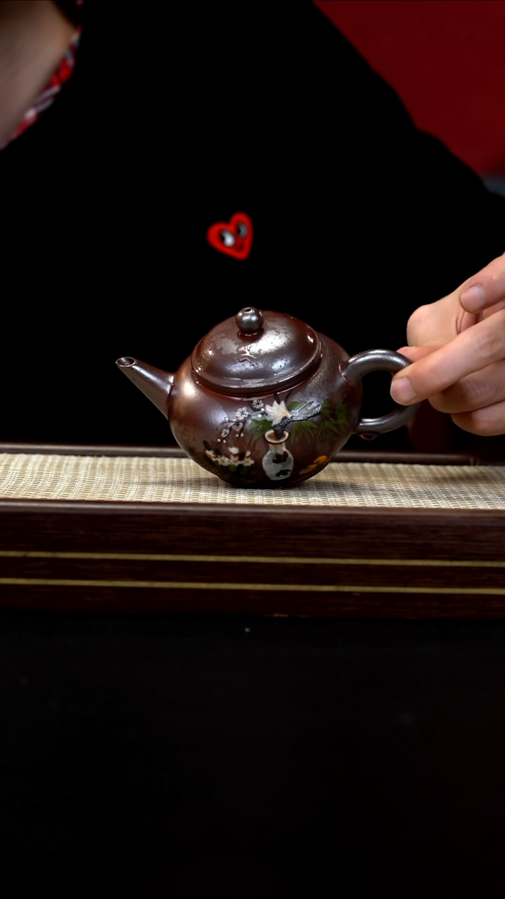 茶壶紫砂柴烧水平 泥绘