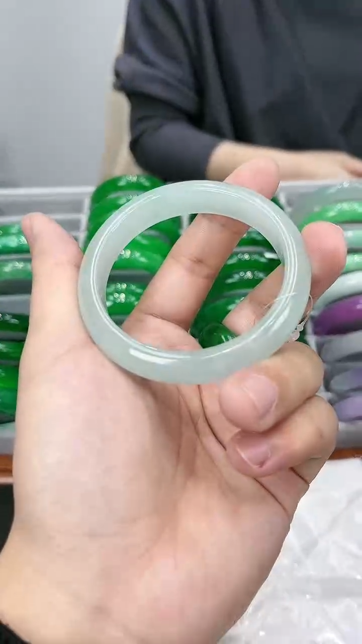 【闪购商品】砖雕s95  冰晴水手镯  圈口57.7