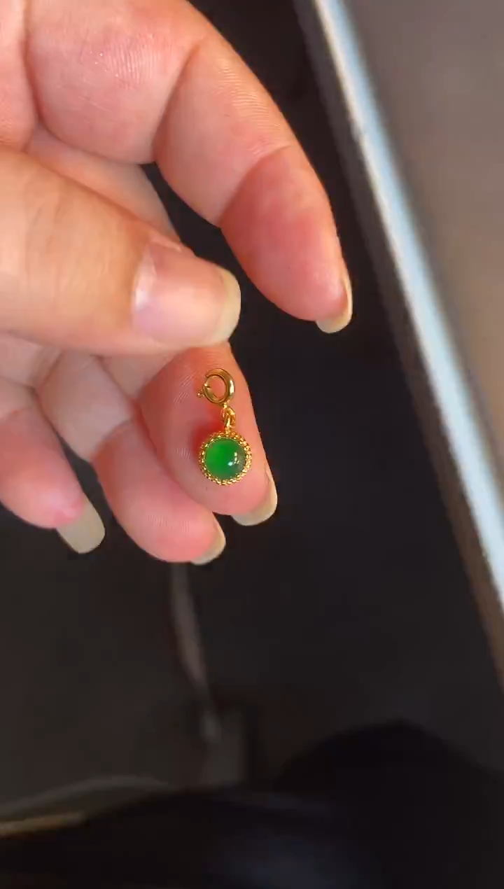 吊坠(不含链)银S925镶嵌翡翠1