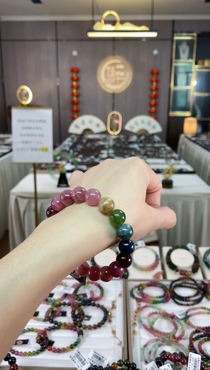 【闪购商品】碧玺单圈手串10mm+未镶嵌（多样性发一条）hon