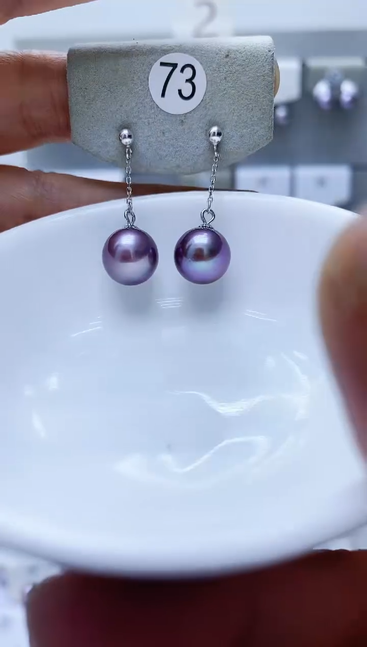 【闪购商品】淡水珍珠耳饰银S925镶嵌73