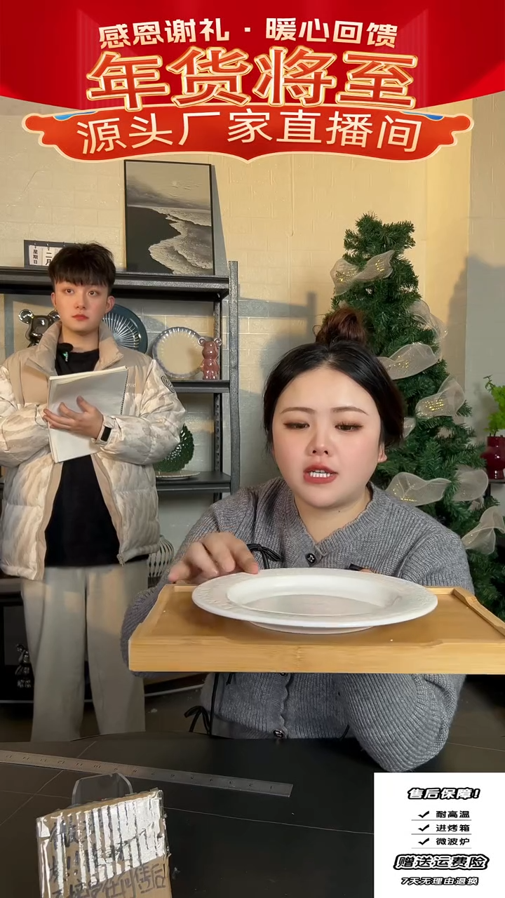 【闪购商品】瓷浮雕浅盘-两只装