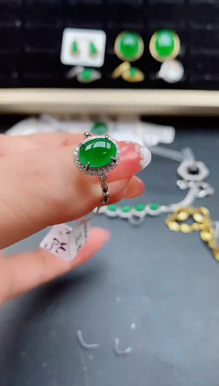 【闪购商品】翡翠戒指银S925镶嵌121212