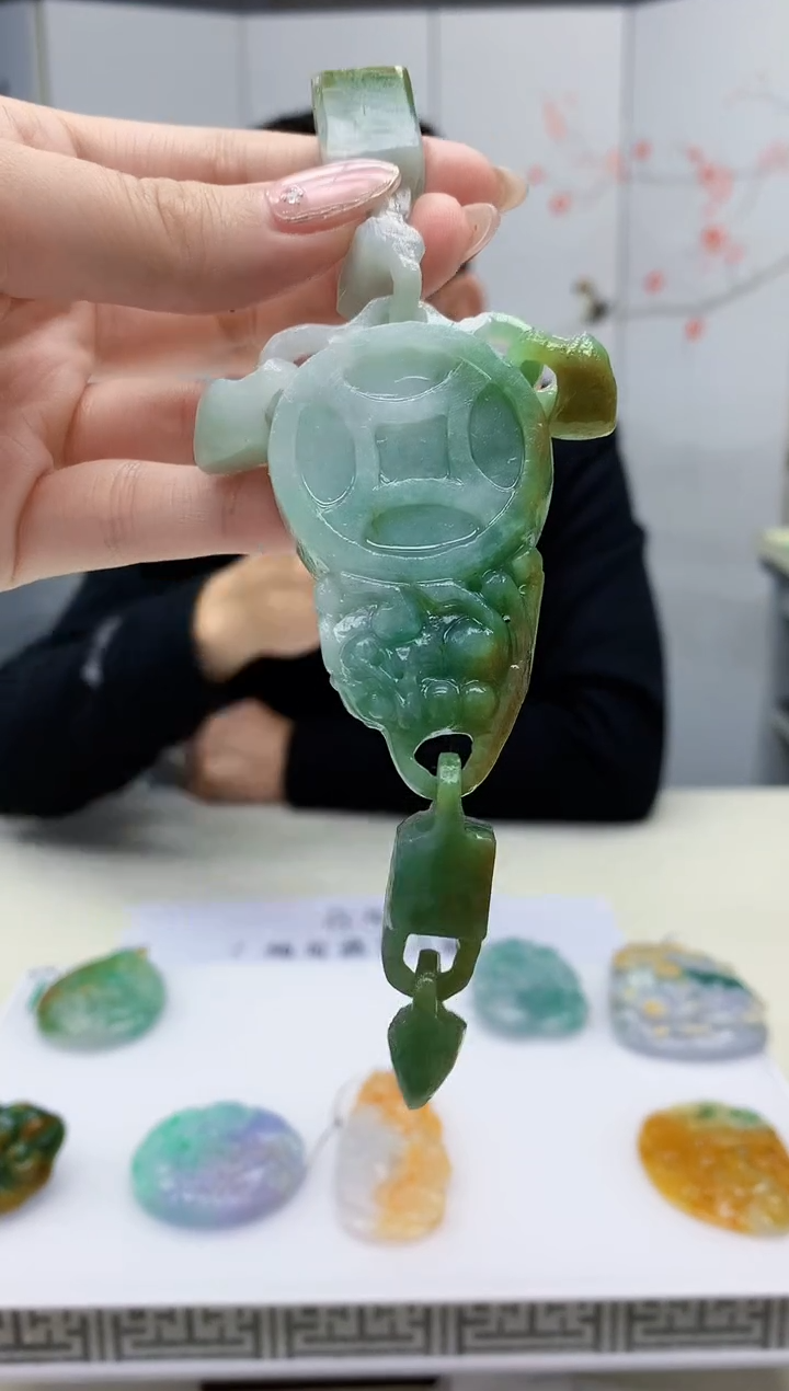 【闪购商品】定制翡翠未镶嵌5152jw-毛货挂件84