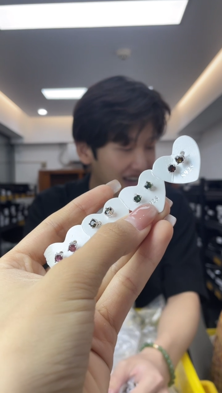 ·银S925镶嵌碧玺多样性一件发货