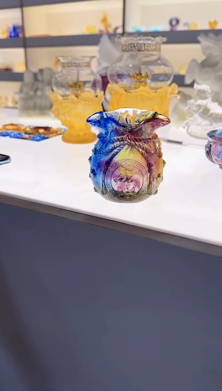 手工艺品琉璃彩色钱袋子