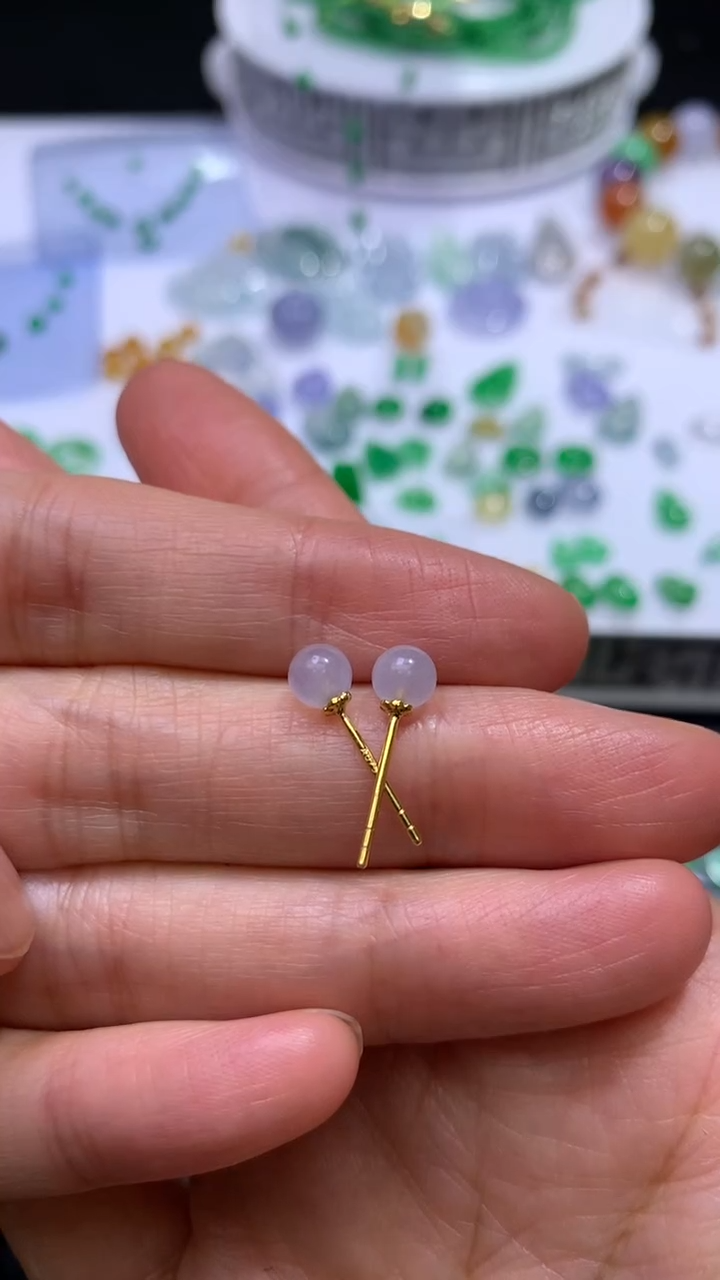 18K金镶嵌定制翡翠18K金镶嵌 定制翡翠