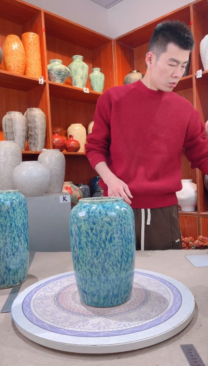 【闪购商品】瓶星辰大海 中号墩子陶瓷花瓶 无花