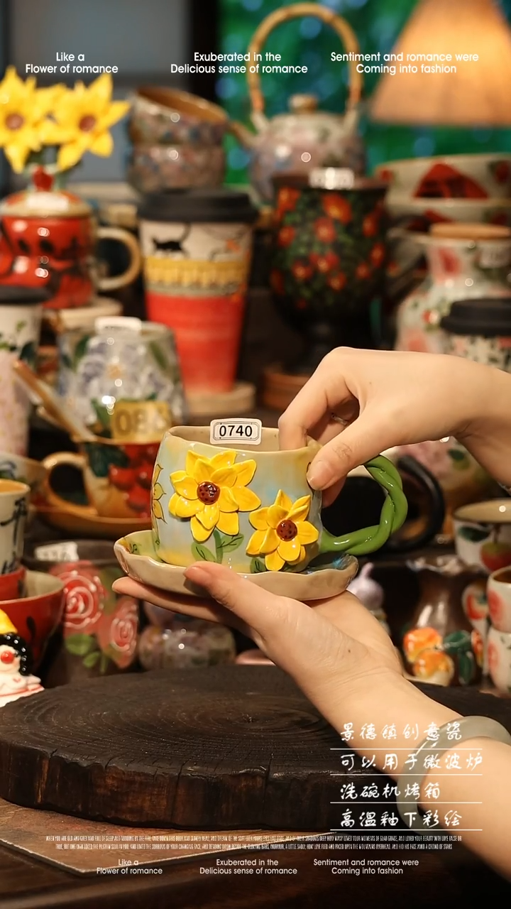 陶瓷景德镇高温釉下彩手工手绘款式@A0740@