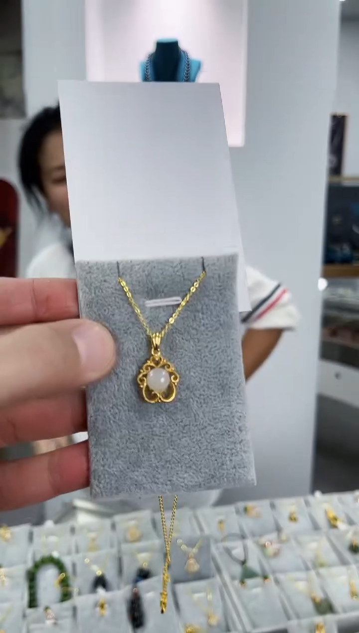 【闪购商品】和田玉吊坠银S925镶嵌12313多样性发其一