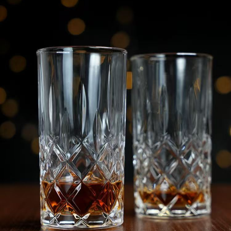 【4只装】ins威士忌杯子玻璃杯酒杯欧式创意玻璃啤酒杯