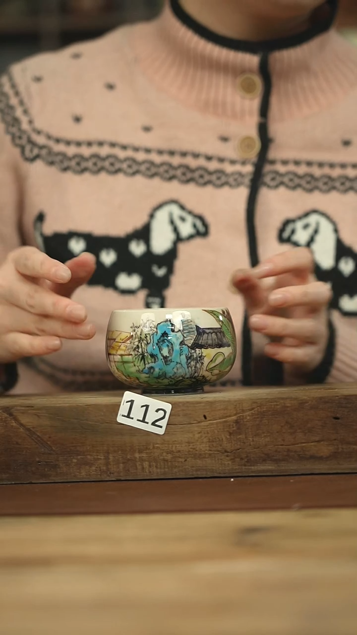 设计师手作款泥古手绘系列主人杯