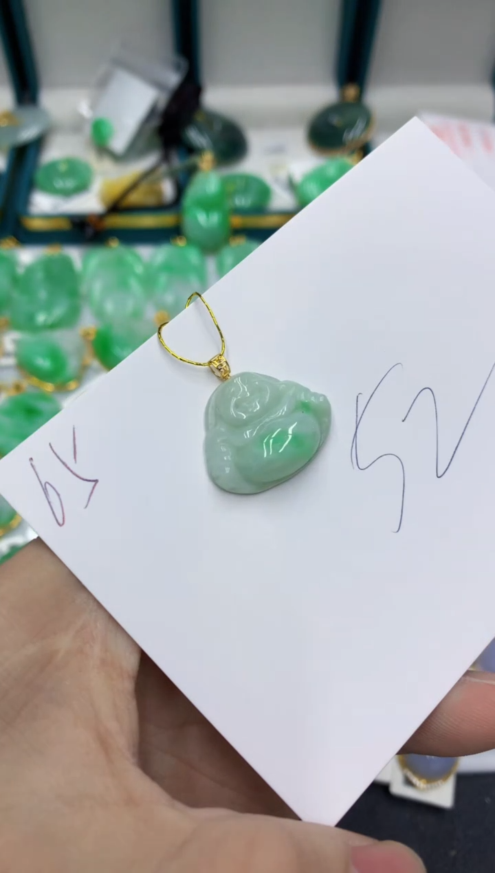 【闪购商品】翡翠颈饰18K金镶嵌号链接11111