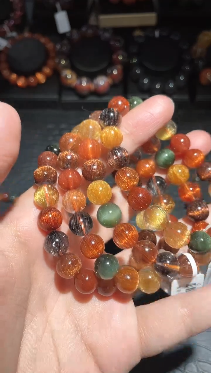 【闪购商品】水晶手链未镶嵌发晶多宝单圈A10（多样性发其一）