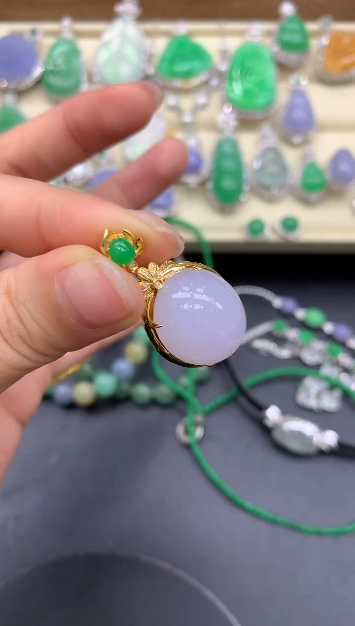 【闪购商品】翡翠颈饰18K金镶嵌199-中国好珍宝