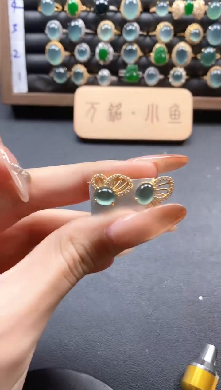 银S925镶嵌戒指翡翠51511