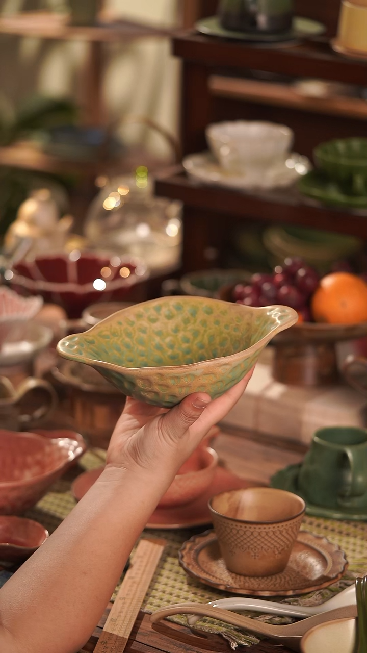 摆件陶景德镇高温单色釉@@W012