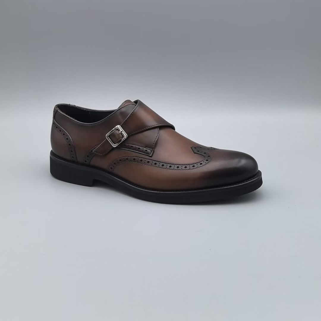 新款轻质厚底系带男士皮鞋休闲鞋C347