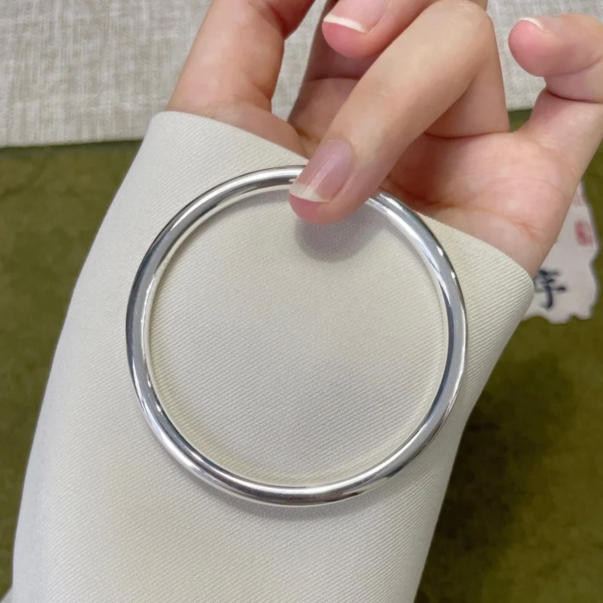 足银手镯 A151足银999.9【亮面传承】亮面闭口足银手镯经典素圈新款