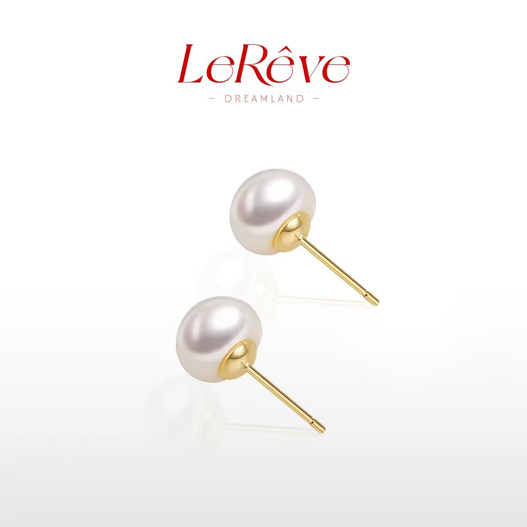 【LeReve许妍同款小灯泡耳钉】仿珍珠8mm百搭日常基础款
