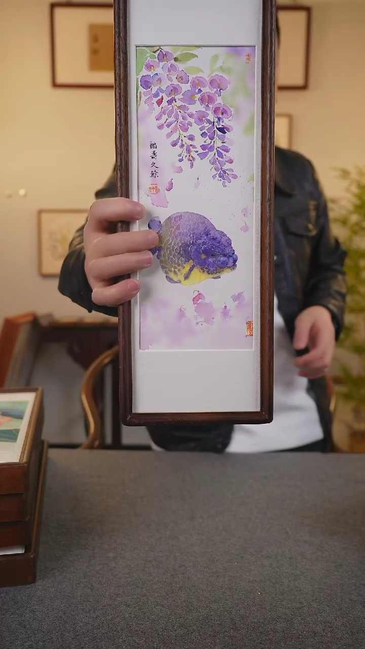 横款鹿鸣现代美术馆-岳倚竹老师作品