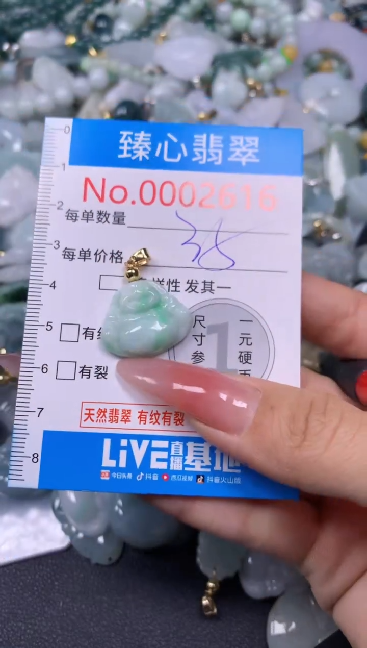 【闪购商品】翡翠颈饰未镶嵌含绳0002616