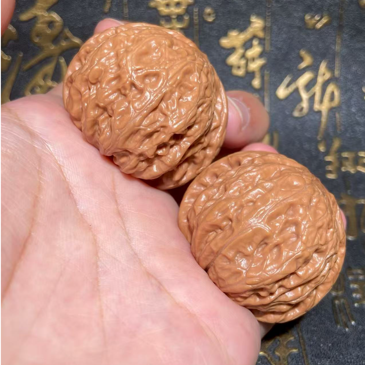 文玩核桃把件铁锤边40肚40高32