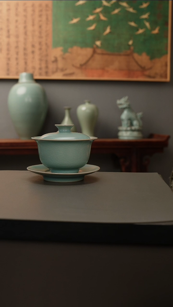 【闪购商品】杯仿古釉原矿元宝三才