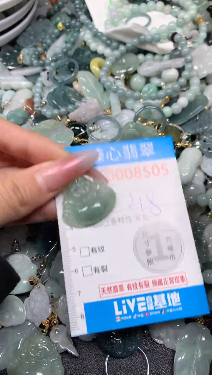 【闪购商品】翡翠颈饰未镶嵌含绳0008505