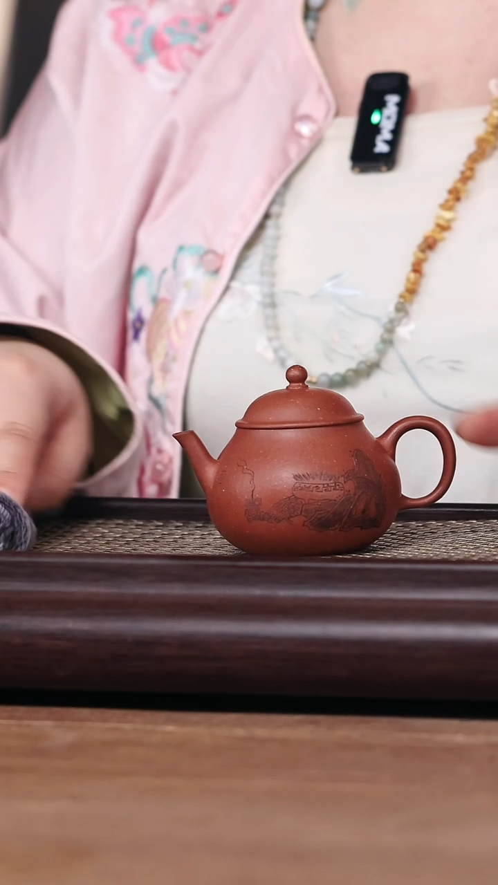 【闪购商品】紫砂茶壶TZ12336 唐家通秋潘刻绘降坡泥
