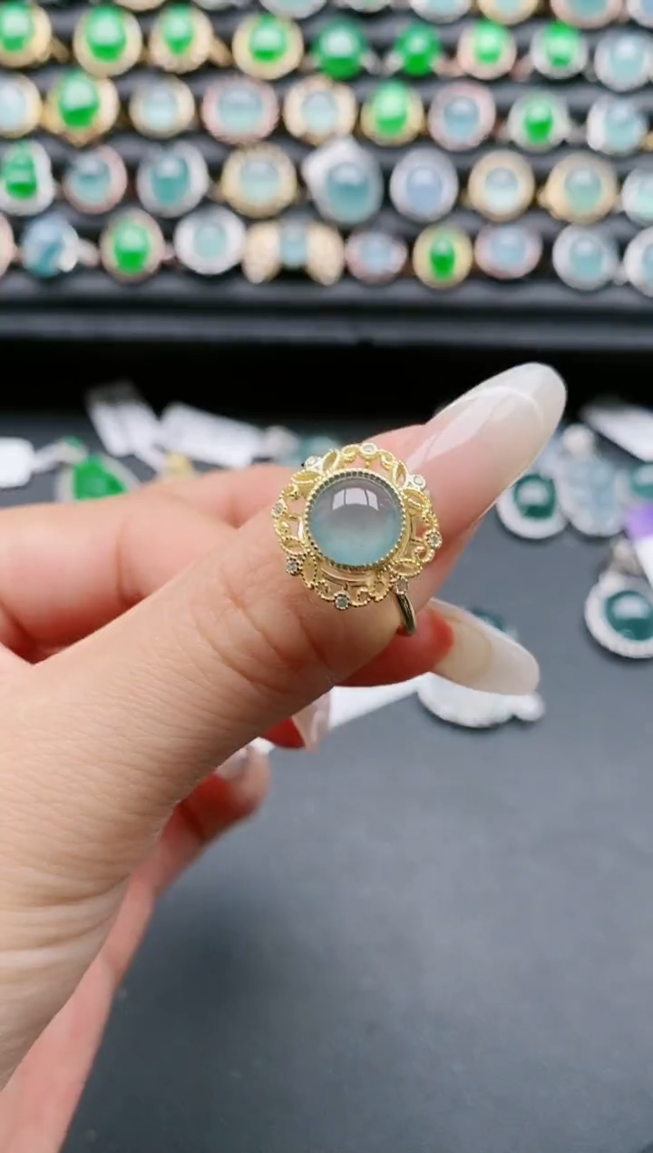 【闪购商品】翡翠戒指银S925镶嵌11111111