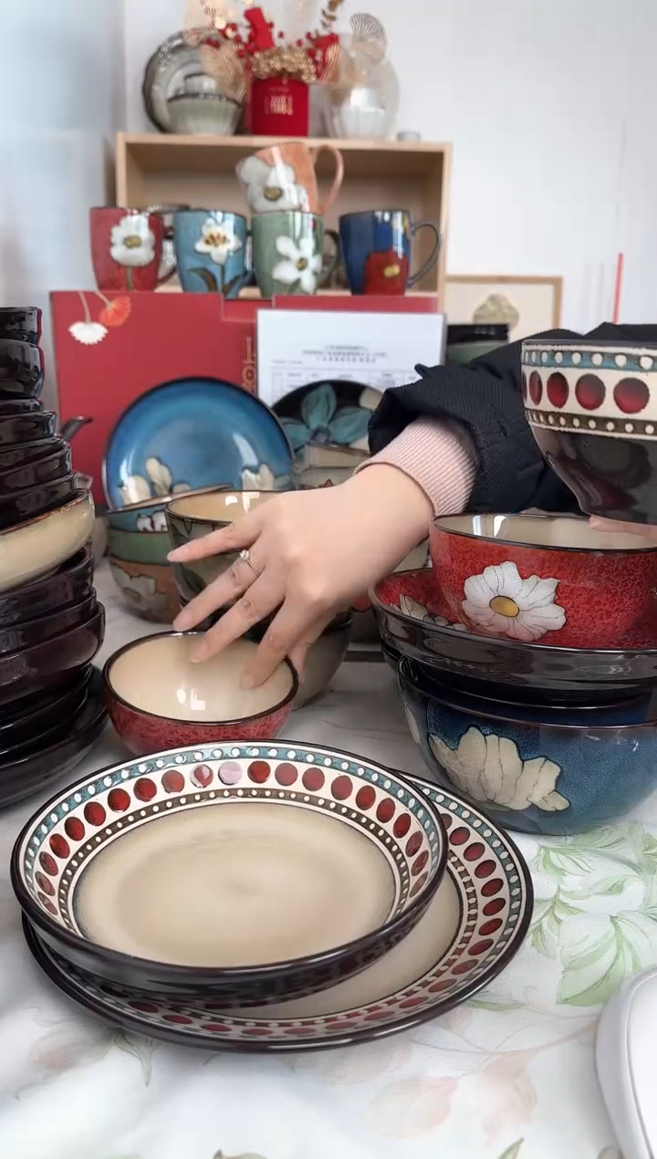 【闪购商品】瓷兰儿波尔卡两盘两碗123