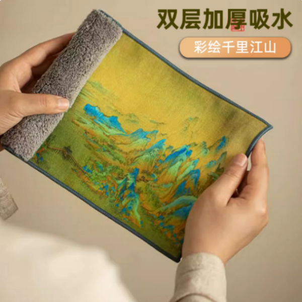 茶巾布吸水高档茶垫布茶桌茶台茶几茶具抹布专业泡茶专用茶水毛巾