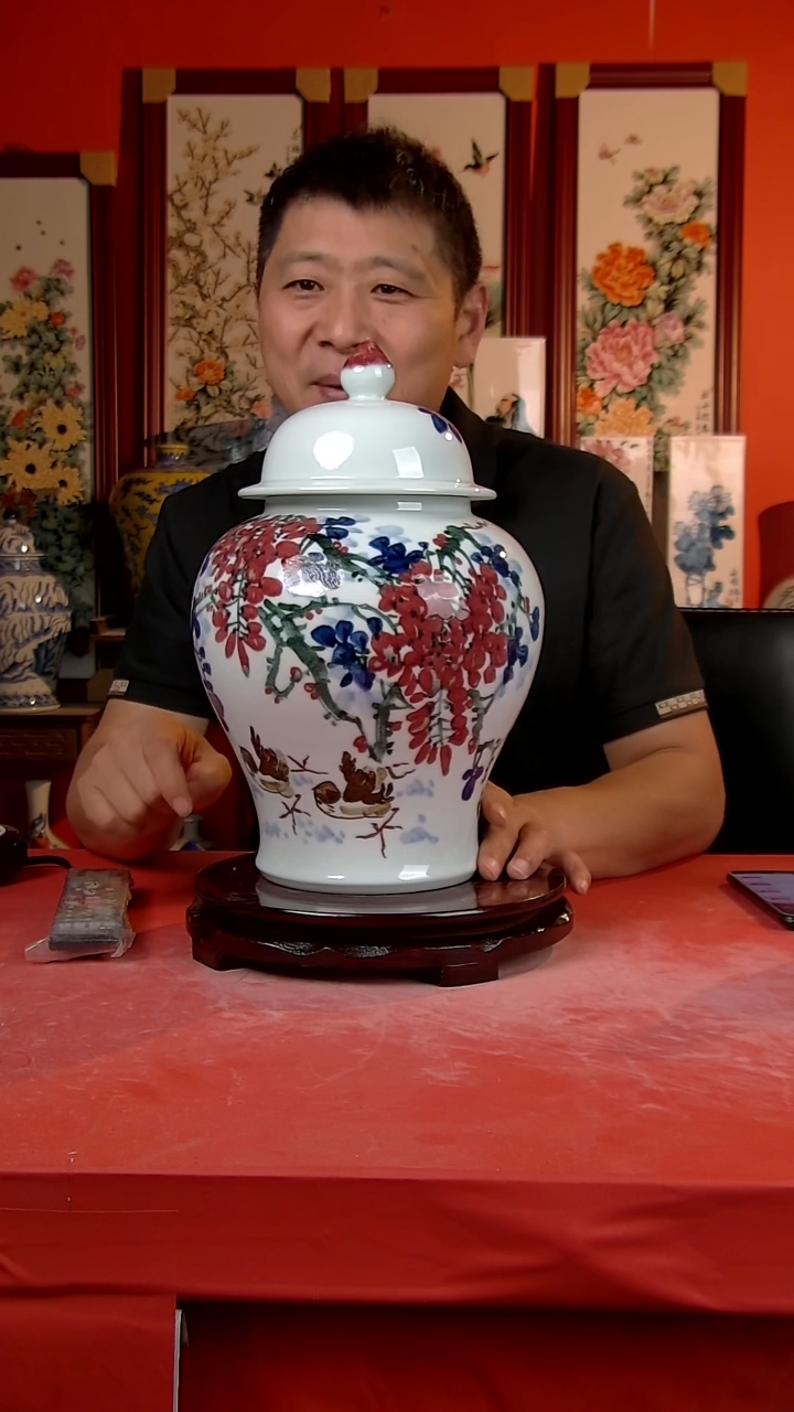 摆件景德镇陶瓷 手工手绘21