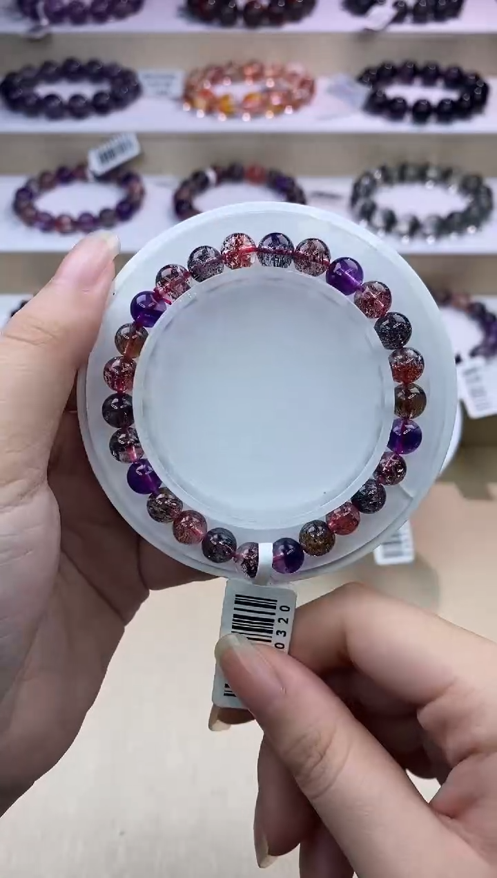 水晶手链未镶嵌黑加仑超七7m+