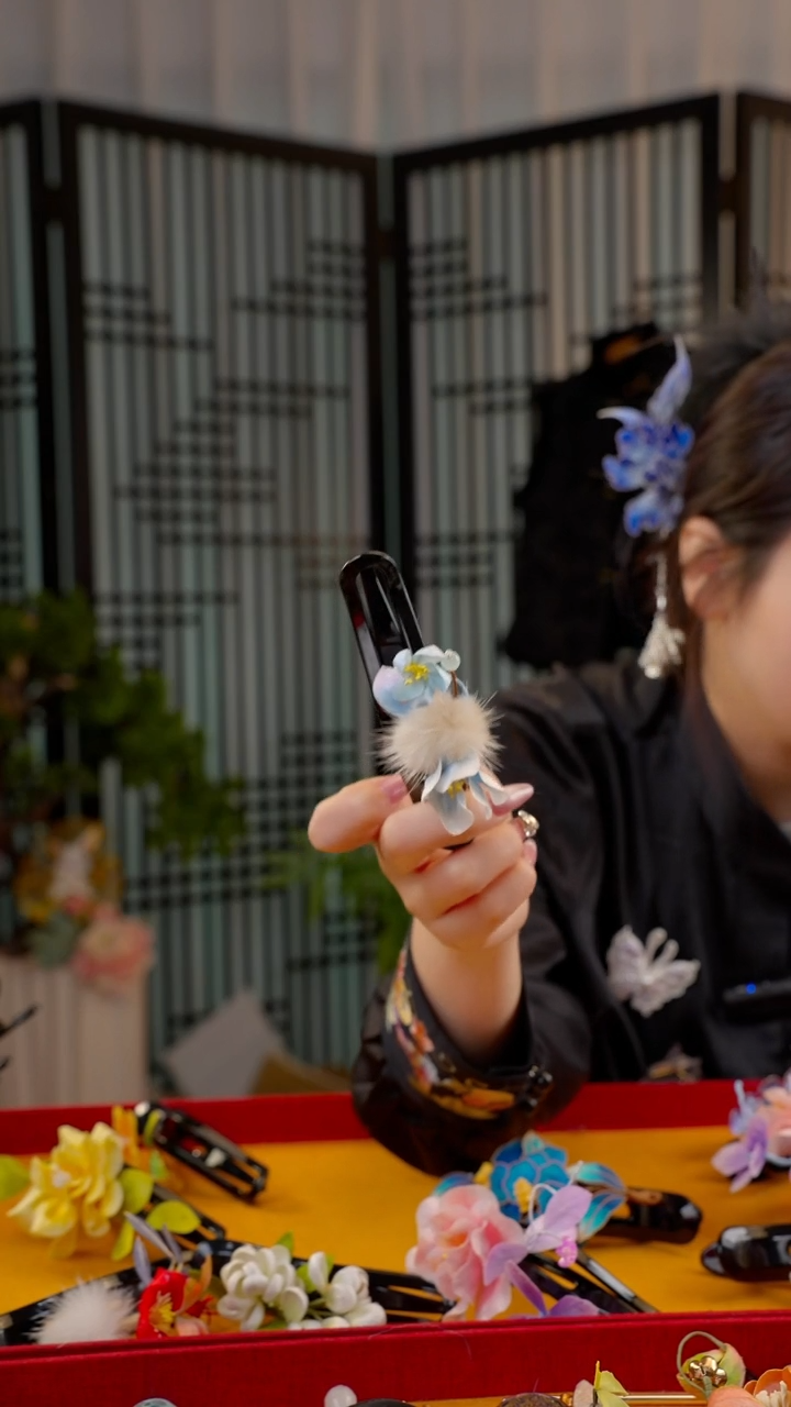 刺绣非遗苏绣绒花