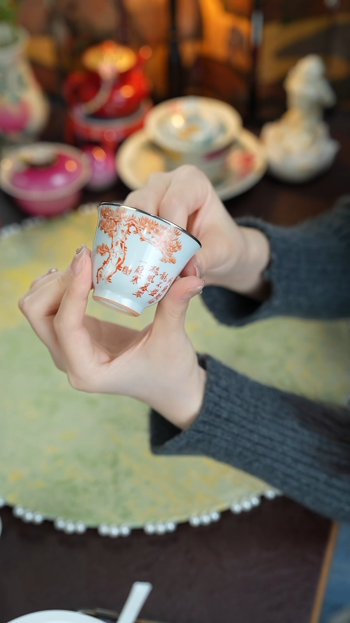 景德镇手工手绘雅圣杯
