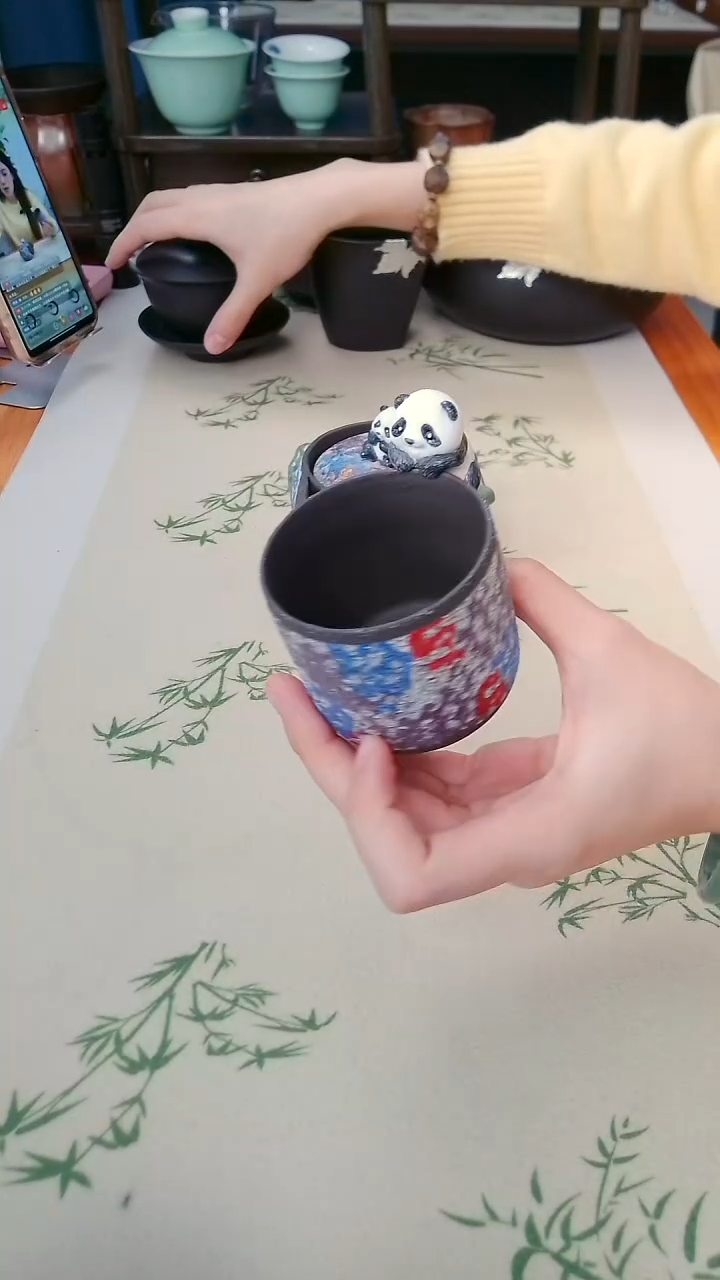 全陶 彩色手绘主人杯