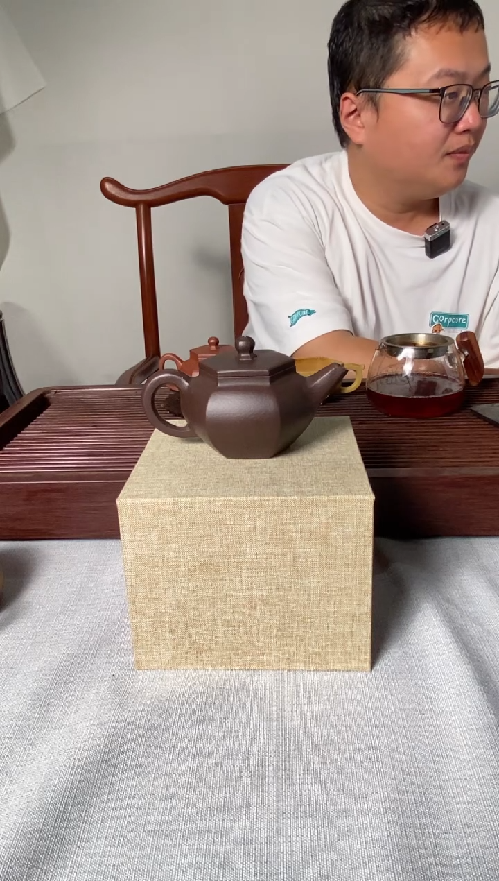 茶壶紫砂黑墩头六方归元 200ml左右