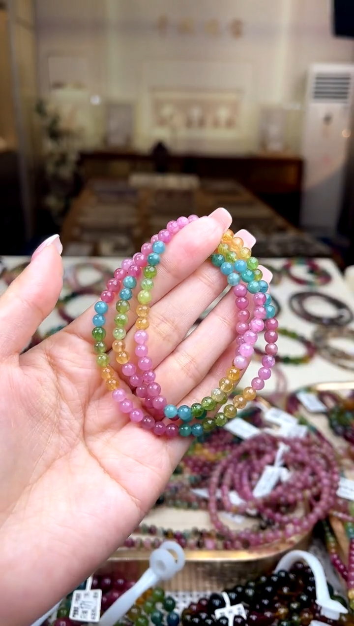 【闪购商品】碧玺/未镶嵌4mm+碧玺多圈多样性发货