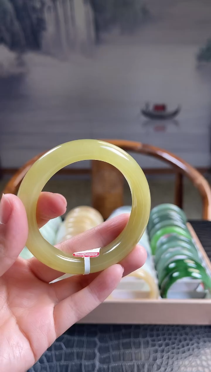 未镶嵌手镯和田玉56圈口1393