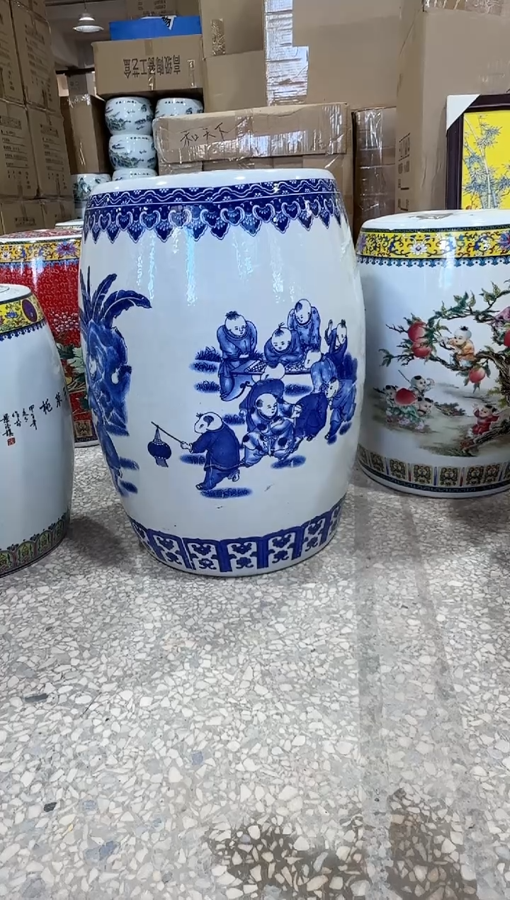 米缸50斤装青花陶瓷米缸