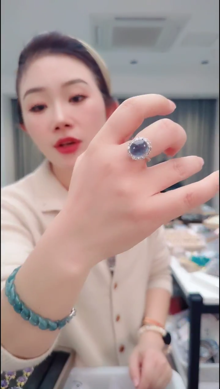 未镶嵌颈饰海蓝宝石31123戒指